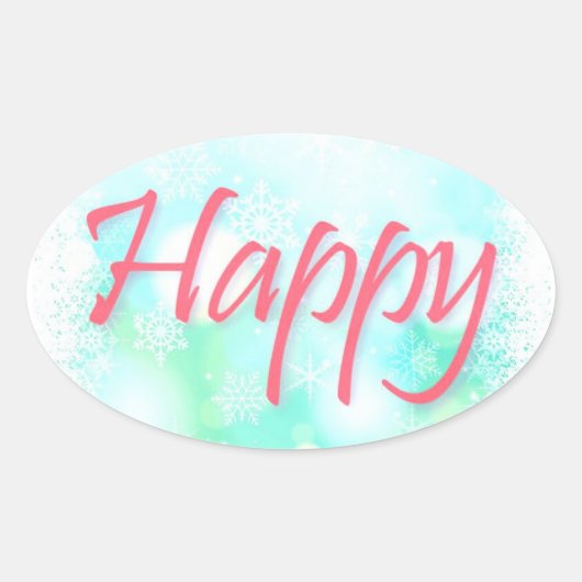 Mantra Sticker glücklich, gesund, klug, wohlhabend (Vorderseite)