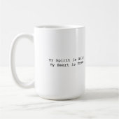 Mantra-Tasse mit dem Prayer-Portal - frei und frei Kaffeetasse (Links)