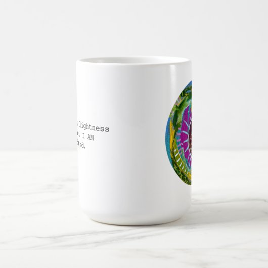 Mantra-Tasse mit Gebetsportal - hochgehoben Kaffeetasse (Mittel)