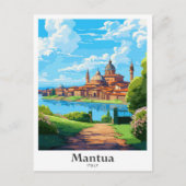 Mantua Italy Travel Potrait Illustration Postkarte (Vorderseite)