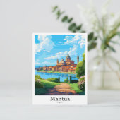 Mantua Italy Travel Potrait Illustration Postkarte (Stehend Vorderseite)