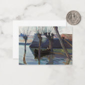 Mantua Landschaft mit Booten von Mario Lomini Mitteilungskarte (Vorderseite/Rückseite Beispiel)