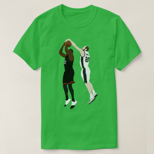 Manu Ginobili Block auf James Harden T-Shirt (Design vorne)