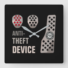 MANUAL Anti-Diebstahl Quadratische Wanduhr