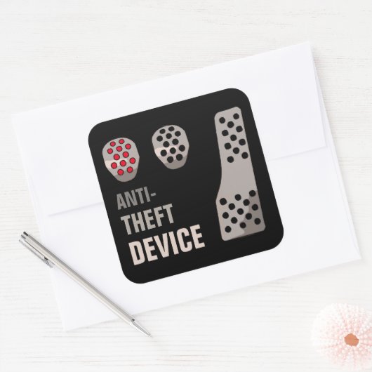 MANUAL Anti-Diebstahl Quadratischer Aufkleber (Umschlag)