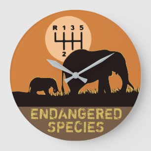 MANUAL - gefährdet Große Wanduhr