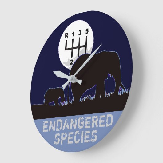 MANUAL - gefährdet Große Wanduhr (Winkel)