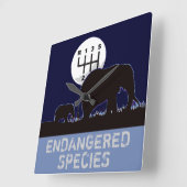 MANUAL - gefährdet Quadratische Wanduhr (Winkel)