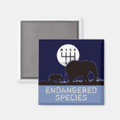 MANUAL - gefährdete Arten Magnet (Vorderseite/Rückseite)