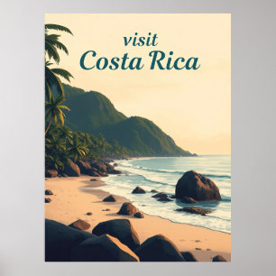 Manuel Antonio, Costa Rica – Vintage-Illustration Poster
