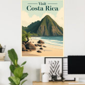 Manuel Antonio, Costa Rica Vintage Illustration Poster (Heimbüro)