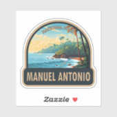 Manuel Antonio Nationalpark Reisen Vintag Aufkleber (Blatt)