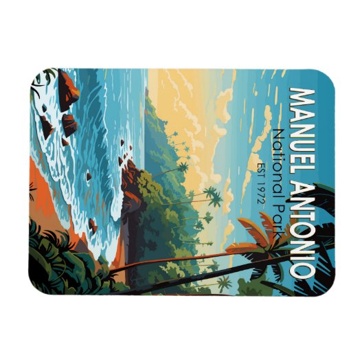 Manuel Antonio Nationalpark Reisen Vintag Magnet (Horizontal)