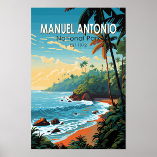 Manuel Antonio Nationalpark Reisen Vintag Poster