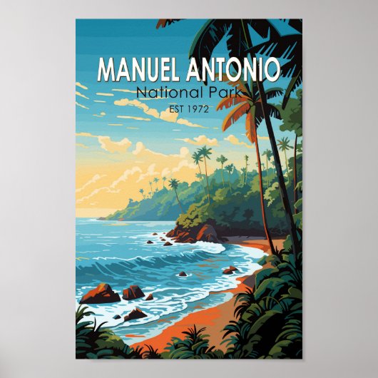 Manuel Antonio Nationalpark Reisen Vintag Poster (Vorne)