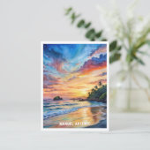 Manuel Antonio Nationalpark Wasserfarbenmalerei Postkarte (Stehend Vorderseite)