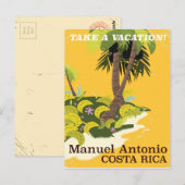 Manuel Antonio, Reiseplakat Costa Rica Postkarte (Vorne/Hinten)