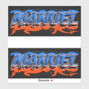 Manuel Vorname Name Graffiti Aufkleber Sticker