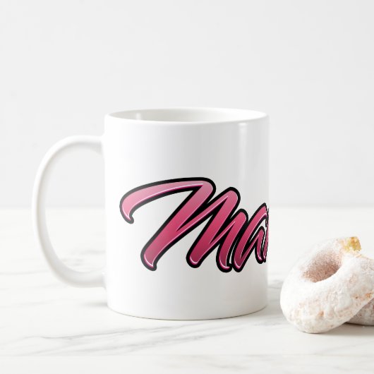 Manuela faded pink Tasse Teetasse Kaffeetasse (Mit Donut)