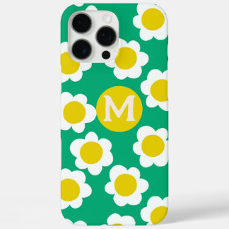 Manuell gezeichnet Daisy-Blume für Monogramm iPhone 16 Pro Max Hülle