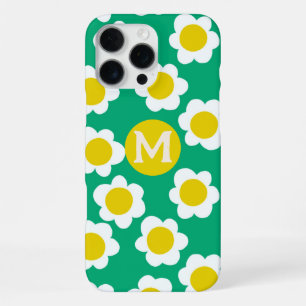 Manuell gezeichnet Daisy-Blume für Monogramm iPhone 16 Pro Max Hülle