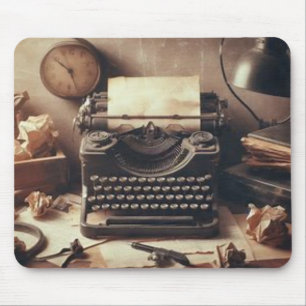 Manuelle antike Vintage-Schreibmaschine Braun Sepi Mousepad