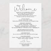 Manuelle Hochzeitsreise - Begrüßung Programm (Vorderseite)