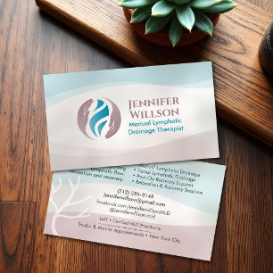 Manuelle Lymphdrainage-Therapeut Abstract Flow Visitenkarte