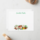 Manuelle Skripttext-Watercolor-Blume Art Template Mitteilungskarte (Vorderseite/Rückseite Beispiel)