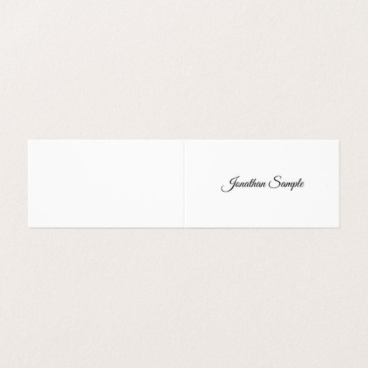 Manuelle Skripttextreinigung Moderne Minimalistisc Visitenkarten (Außenseite Aufgefaltet)