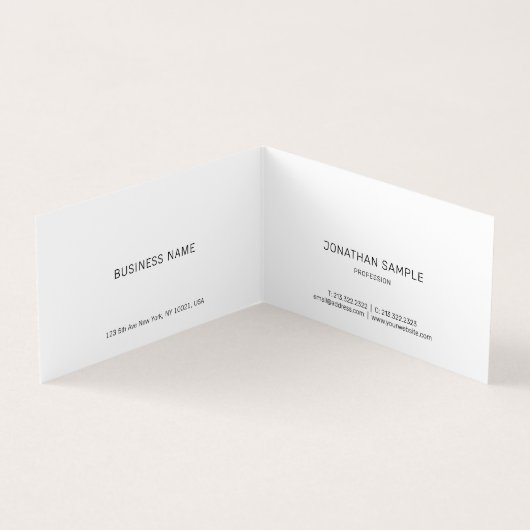 Manuelle Skripttextreinigung Moderne Minimalistisc Visitenkarten (Innenseite)