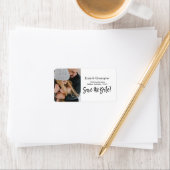 Manuelle SkriptWedding Save the Date Foto Adressaufkleber (Insitu)