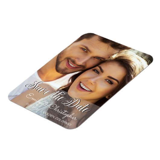 Manuelle SkriptWedding Save the Date Magnet (Linke Seite)