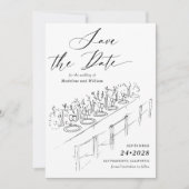 Manuelle Tabelleneinstellung Save the Date Einladung (Vorderseite)