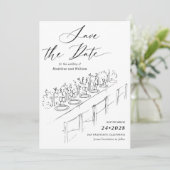 Manuelle Tabelleneinstellung Save the Date Einladung (Stehend Vorderseite)