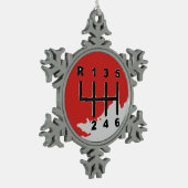 MANUELLE ÜBERMITTLUNG - FARBEN SCHNEEFLOCKEN Zinn-Ornament (Links)