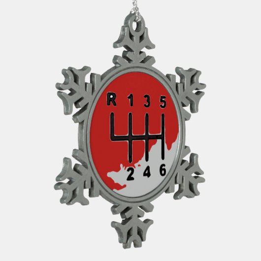 MANUELLE ÜBERMITTLUNG - FARBEN SCHNEEFLOCKEN Zinn-Ornament (Links)