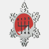 MANUELLE ÜBERMITTLUNG - FARBEN SCHNEEFLOCKEN Zinn-Ornament (Rechts)