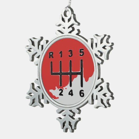 MANUELLE ÜBERMITTLUNG - FARBEN SCHNEEFLOCKEN Zinn-Ornament (Rechts)