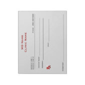 Manuelle Verschreibung (groß - leicht grau) Notizblock (Rotiert)