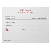 Manuelle Verschreibung (groß - leicht grau) Notizblock (Vorderseite)