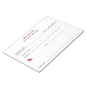 Manuelle Verschreibung Pad (groß - weiß) Notizblock (angewinkelt)