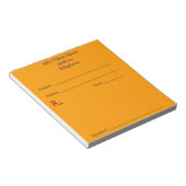 Manuelle Verschreibungstafeln (helles Orange) Notizblock (angewinkelt)