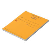 Manuelle Verschreibungstafeln (helles Orange) Notizblock (Rotiert)