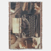 Manuelle Vintage antike Schreibmaschine Brown Sepi Decke (Vorderseite Vertikal)