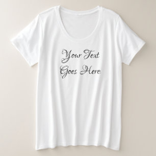 Manueller Text mit benutzerdefinierter Vorlage Fra Große Größe T-Shirt