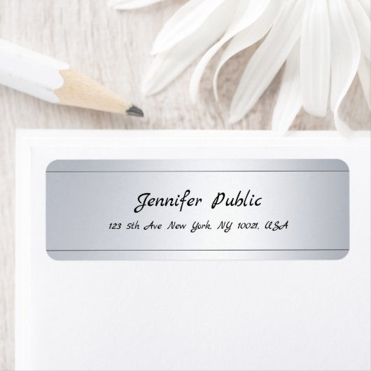 Manuelles Schreiben von Skripttext Moderne Silver (Insitu)