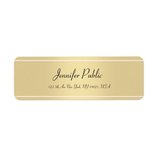 Manuelles Skript Einfache Vorlage Gold-Rücksendead (Vorne)