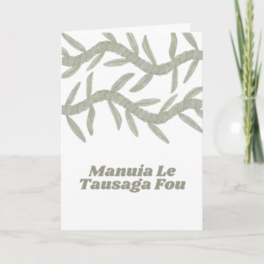 Manuia Le Tausaga Fou Dankeskarte (Vorderseite)