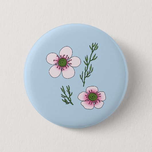 Manuka-Blume Button (Vorderseite)